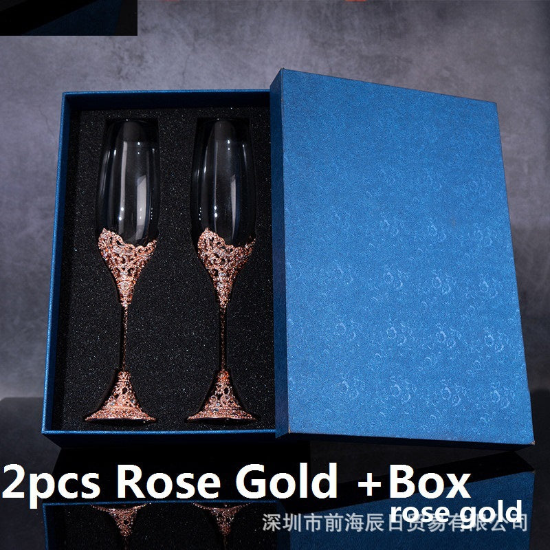 Elegant Crystal Champagne Flutes with Ornate Filigree Stem - Perfect for Weddings & Gifts