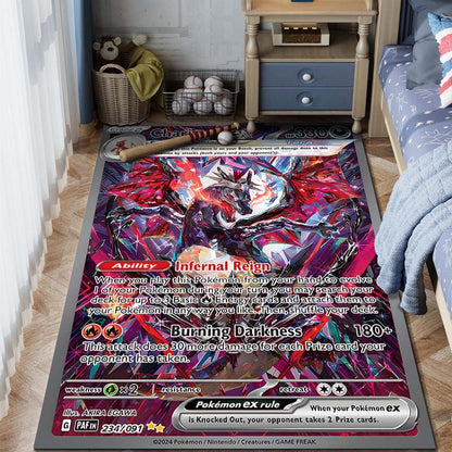 Pokemon Card Rug - Premium Non-Slip Gaming & Collector's Decor