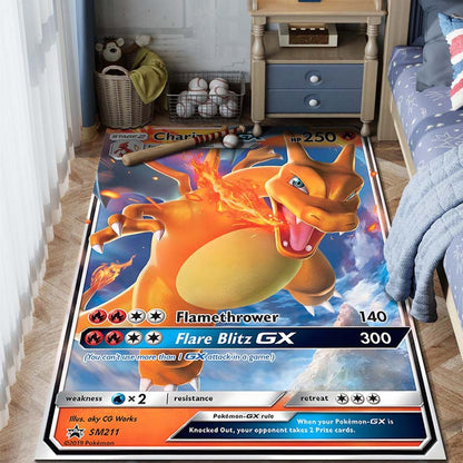 Pokemon Card Rug - Premium Non-Slip Gaming & Collector's Decor