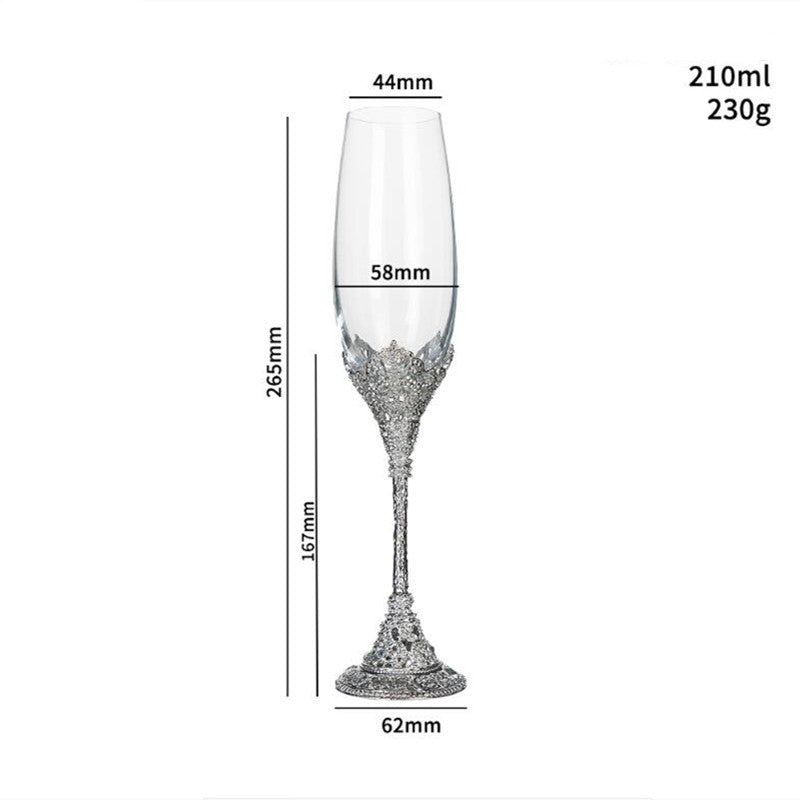 Elegant Crystal Champagne Flutes with Ornate Filigree Stem - Perfect for Weddings & Gifts