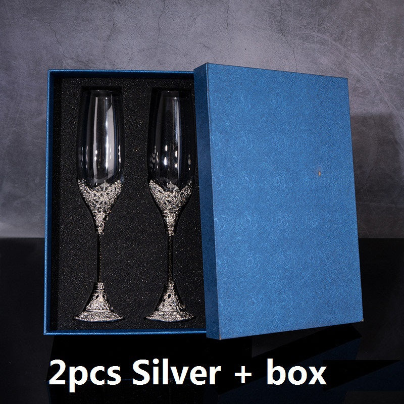 Elegant Crystal Champagne Flutes with Ornate Filigree Stem - Perfect for Weddings & Gifts