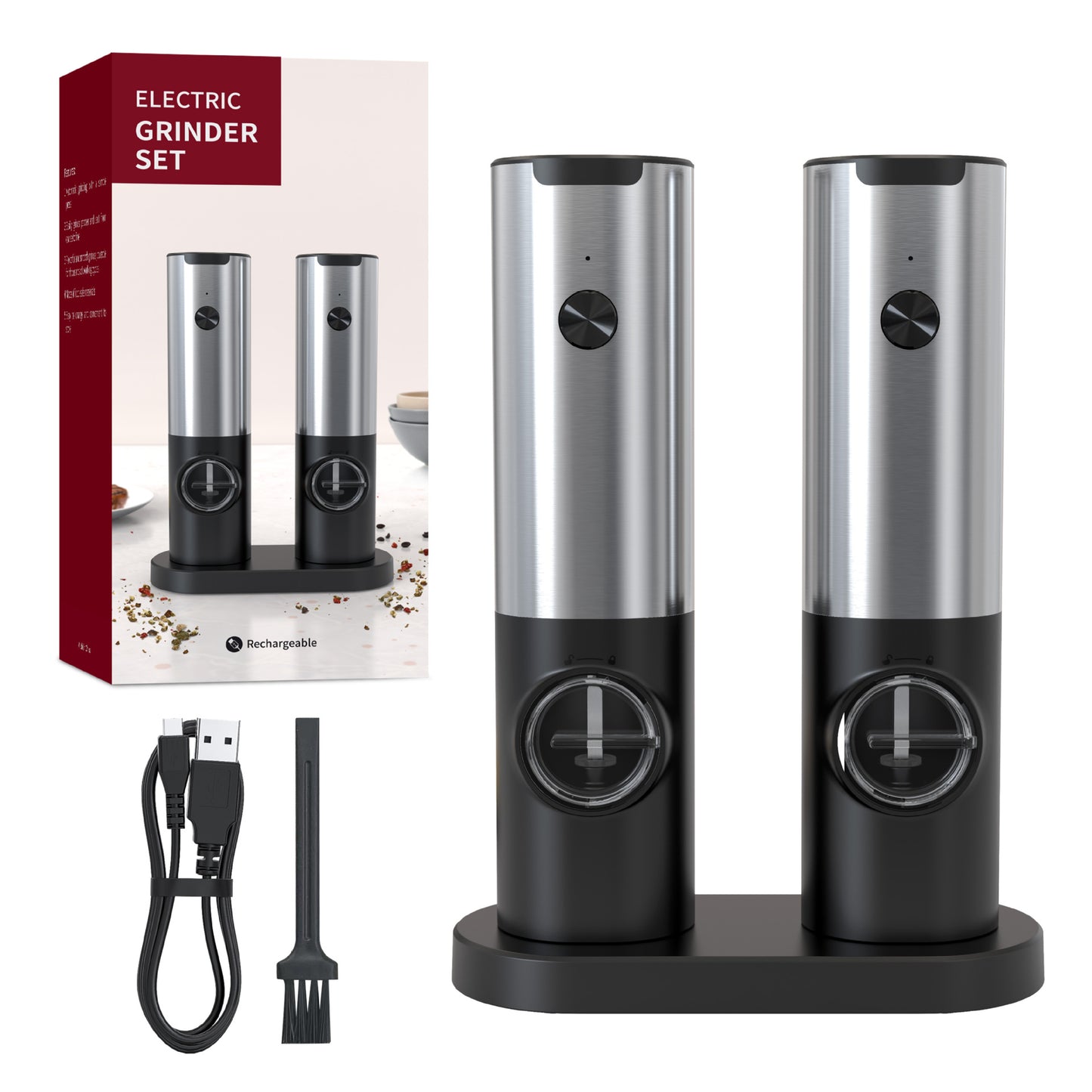 Modern Rechargeable Electric Grinder Set