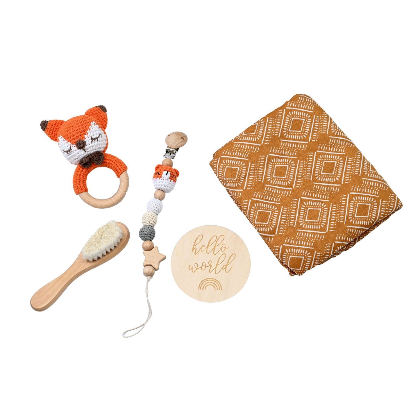 Hello World: Premium Handcrafted Baby Welcome Gift Set