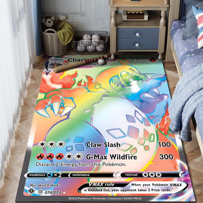 Pokemon Card Rug - Premium Non-Slip Gaming & Collector's Decor