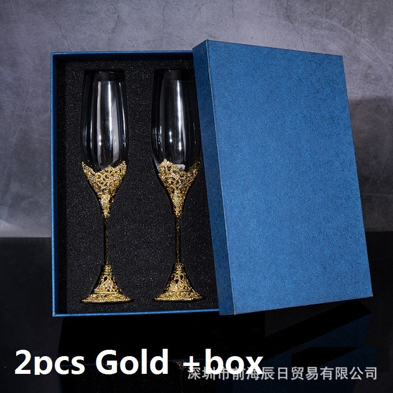 Elegant Crystal Champagne Flutes with Ornate Filigree Stem - Perfect for Weddings & Gifts